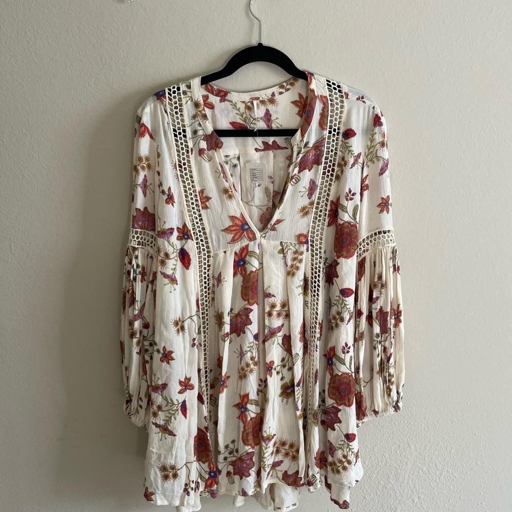 Free People Floral Tunic Top